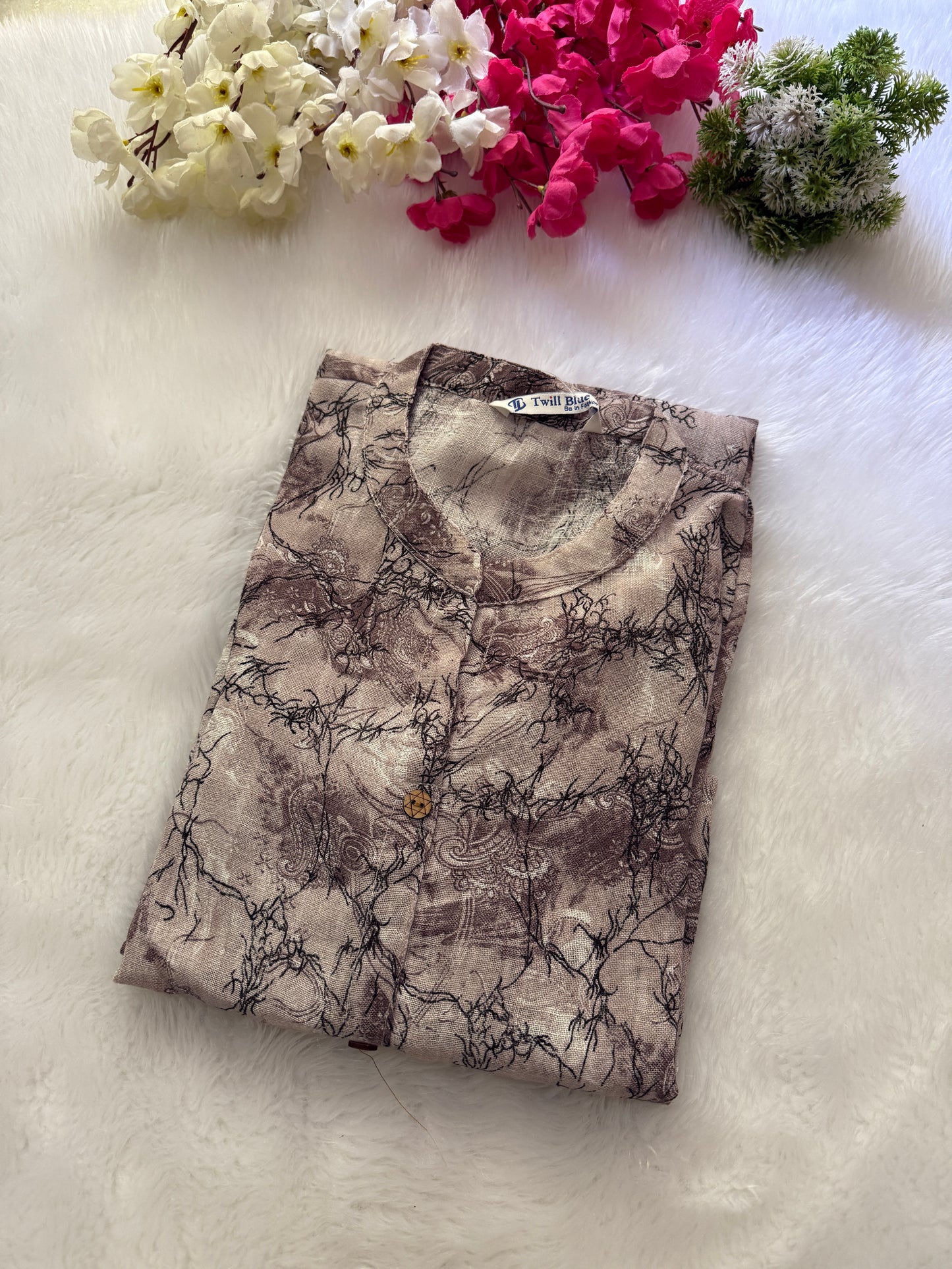 Digital linen Kurtis