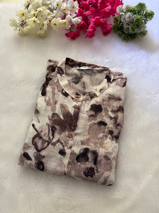 Digital linen Kurtis