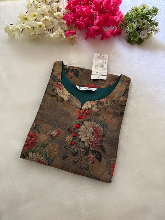 Silk tissue Kurtis