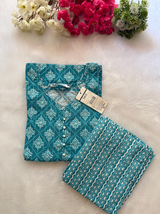 Cotton kurti pant sets