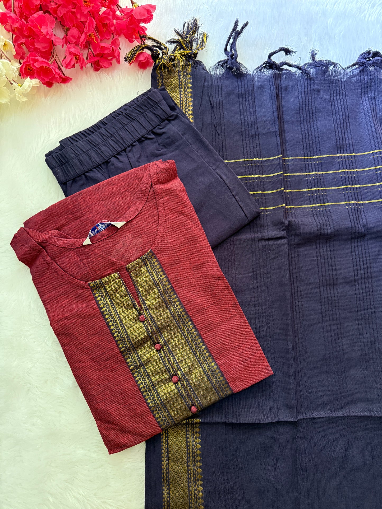 Chettinad cotton 3 piece sets