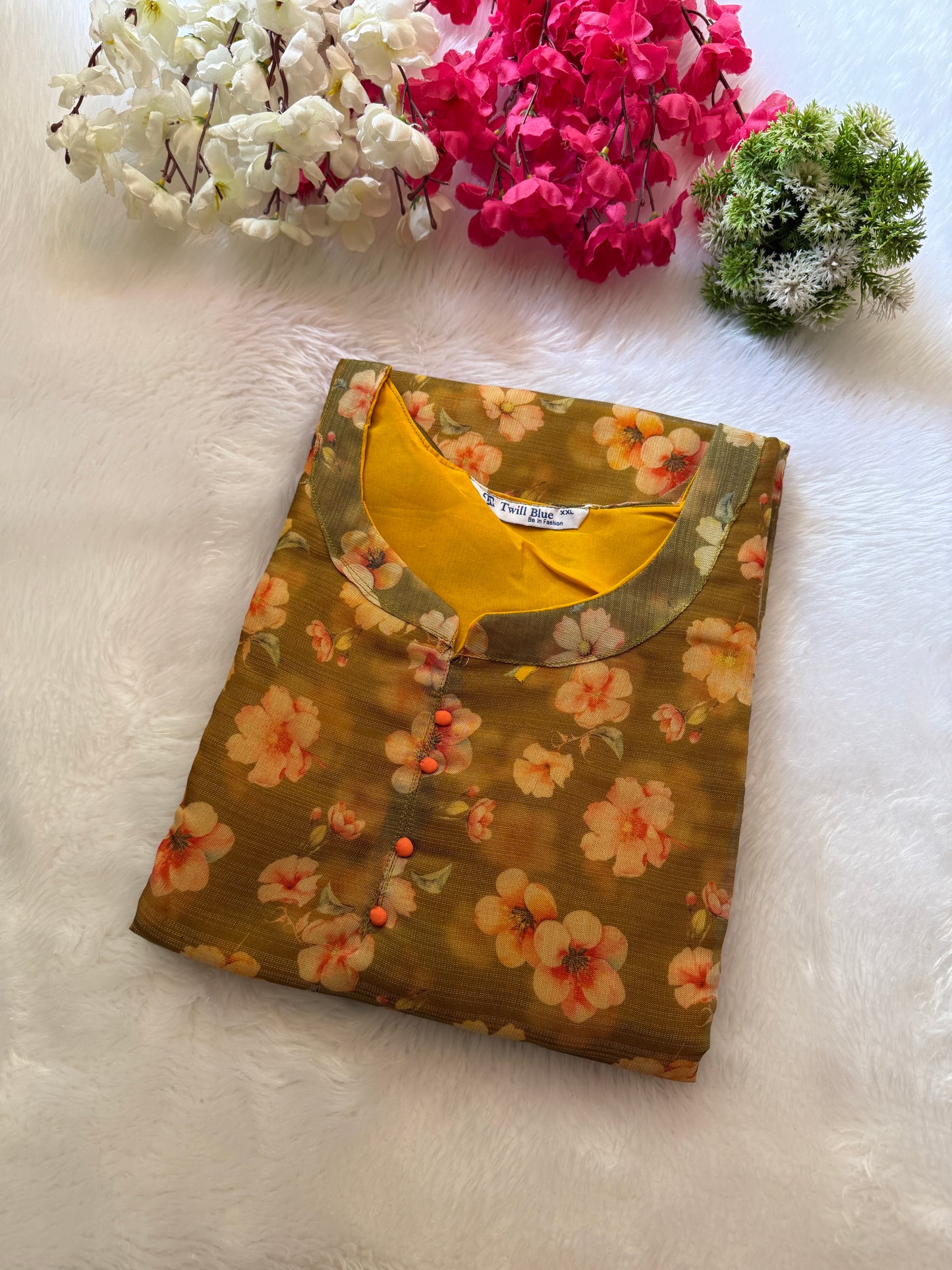 Silk tissue Kurtis