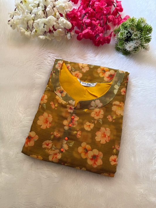 Silk tissue Kurtis