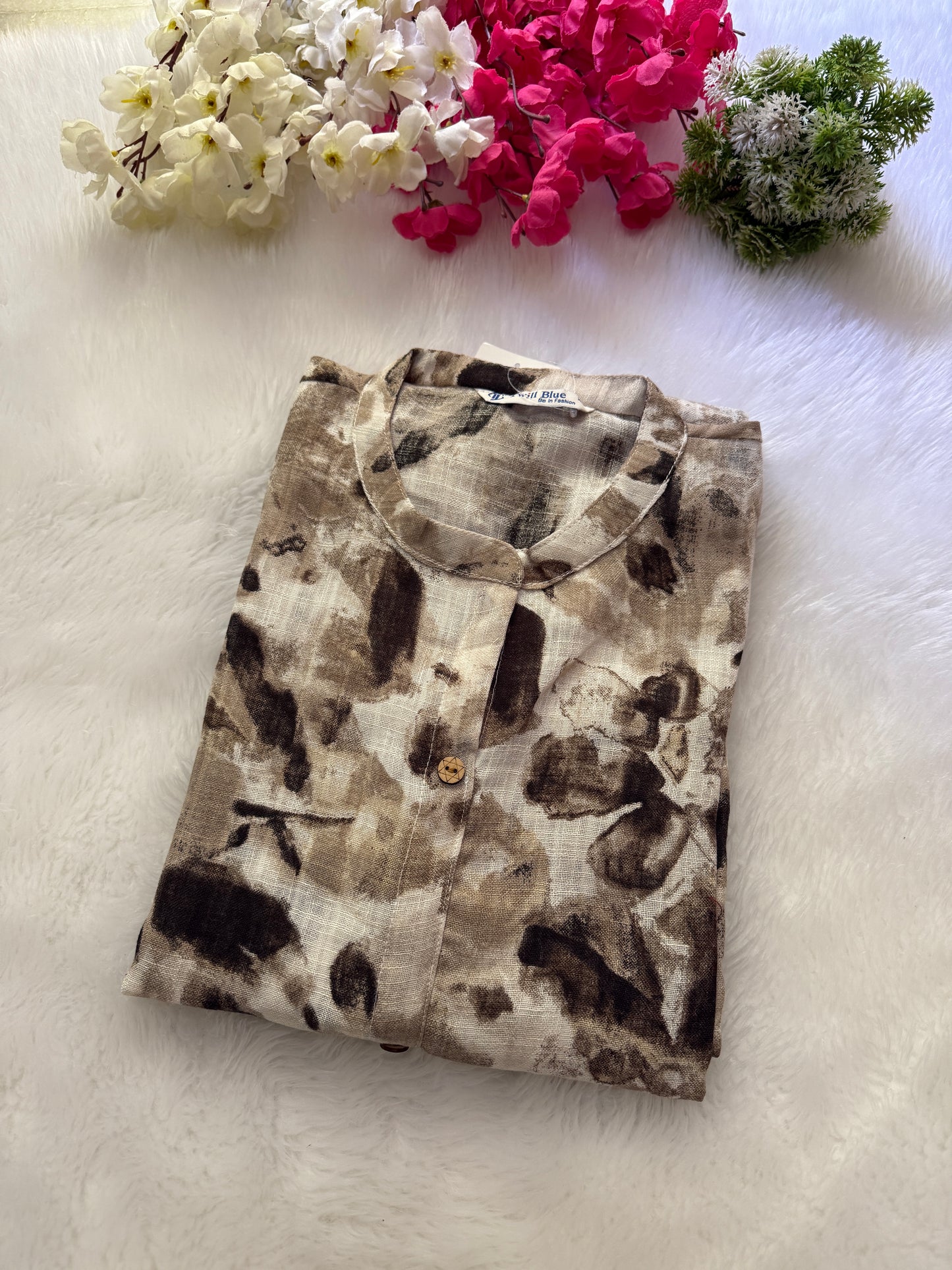 Digital linen Kurtis