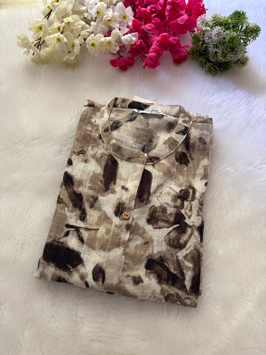 Digital linen Kurtis