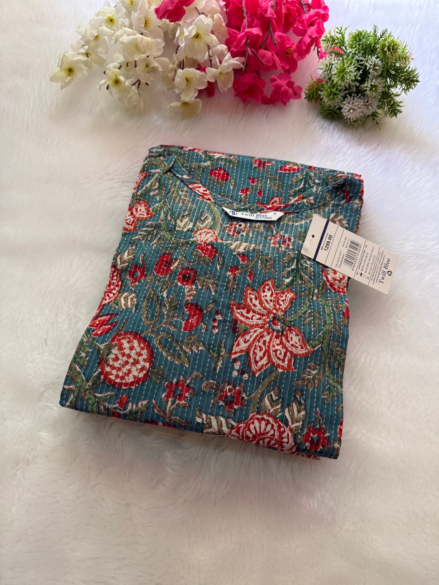 Digital katha cotton Kurtis