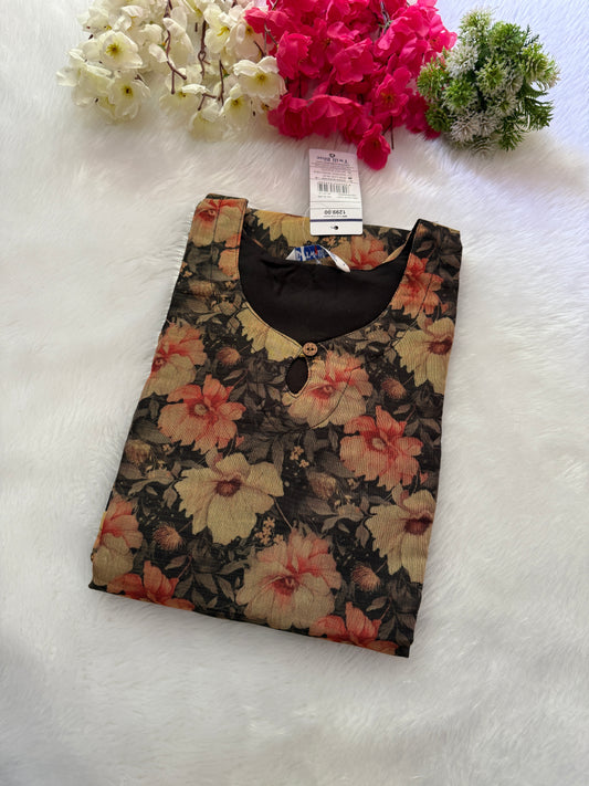 Silk tissue Kurtis