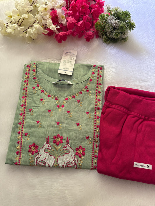 Kurti with jeggins combo