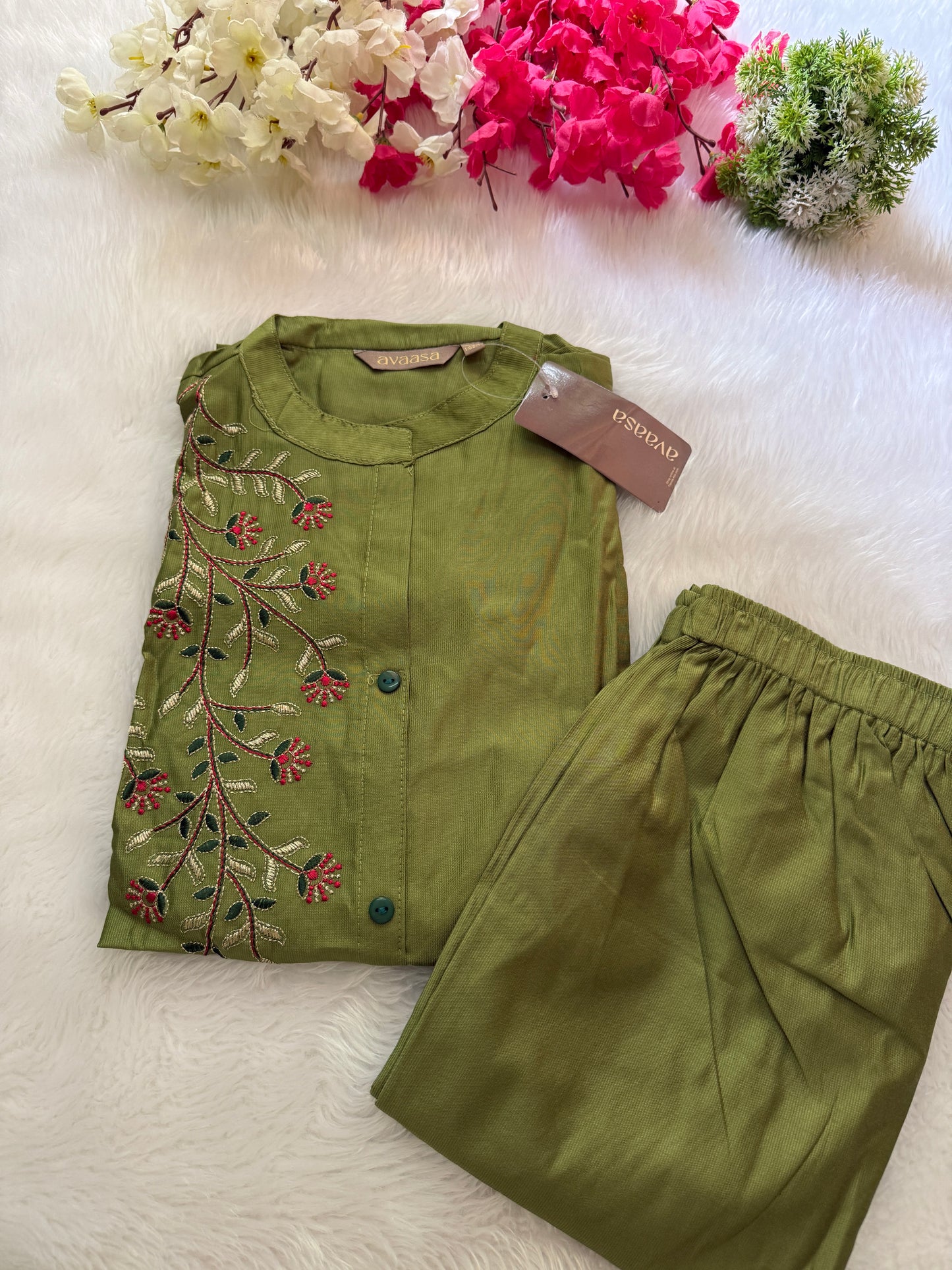Avaasa aline kurti pant sets