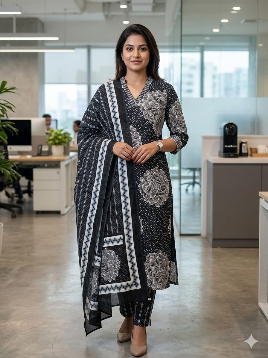 Taj Kalamkari cotton kurti pant sets