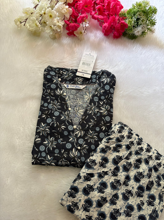 Kalamkari cotton kurti pant set