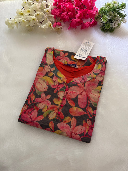 Silk tissue Kurtis