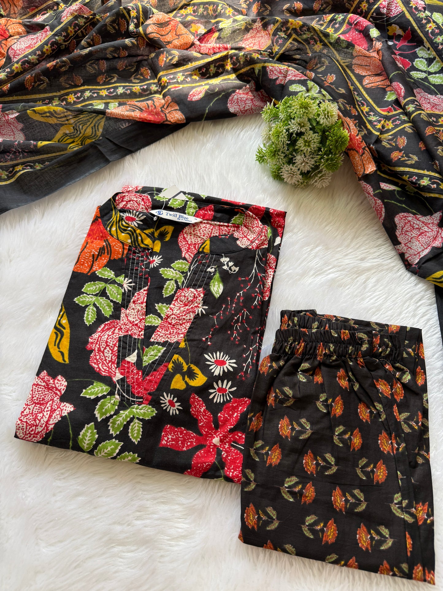 Kalamkari cotton Kurti pant sets