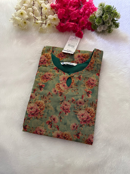 Silk tissue Kurtis
