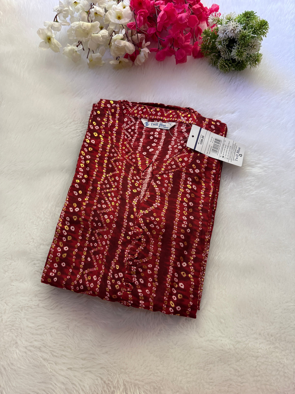Digital Dola silk Kurtis (maroon)