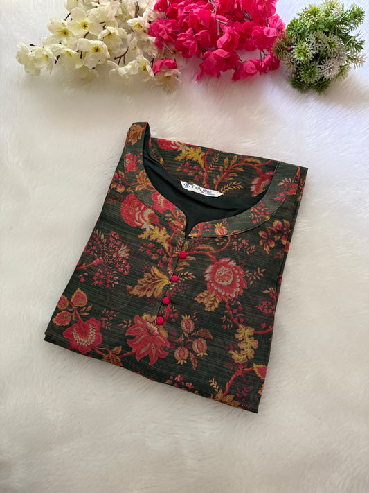 Silk tissue Kurtis