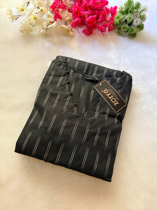 Premium ikkat cotton kurtis