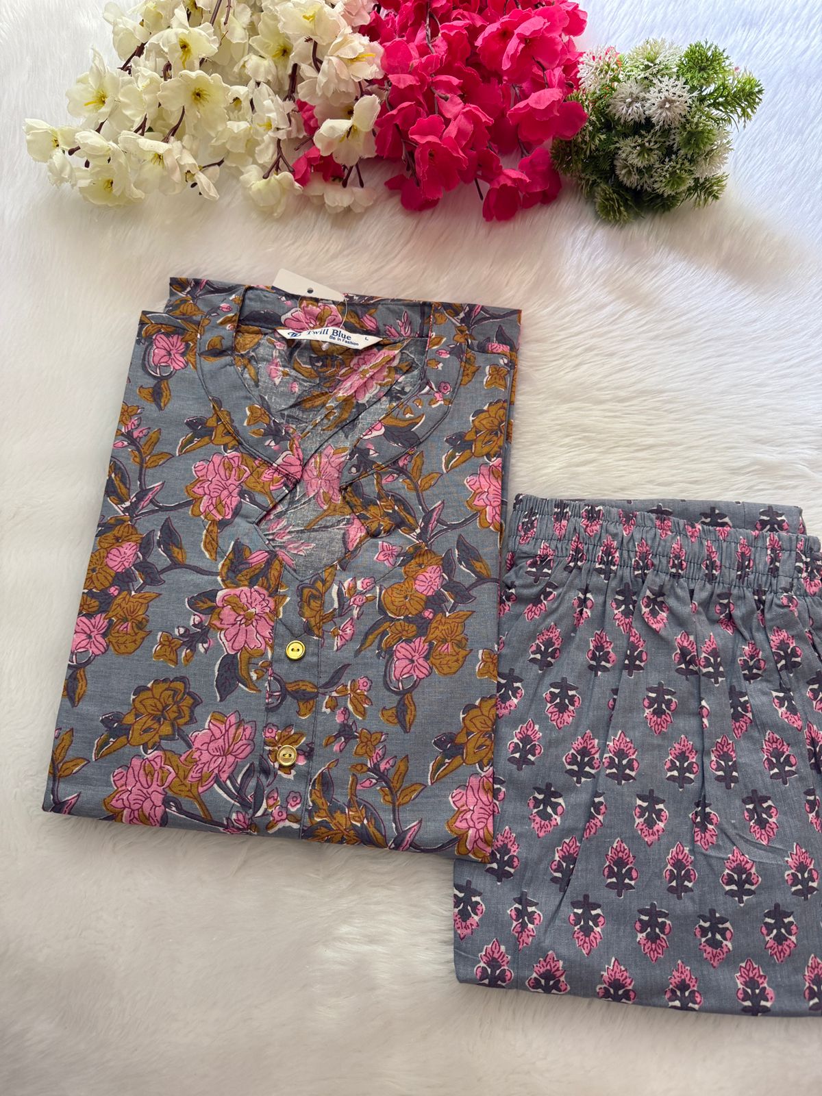 Cotton kurti pant sets