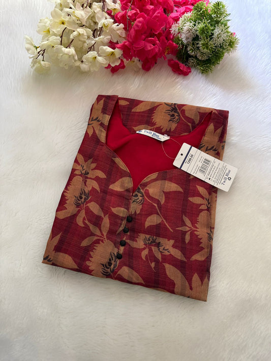 Silk tissue Kurtis