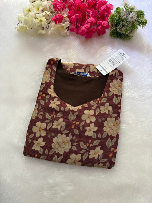 Silk tissue Kurtis
