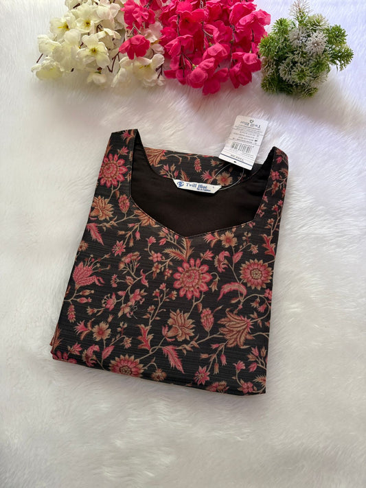 Silk tissue Kurtis