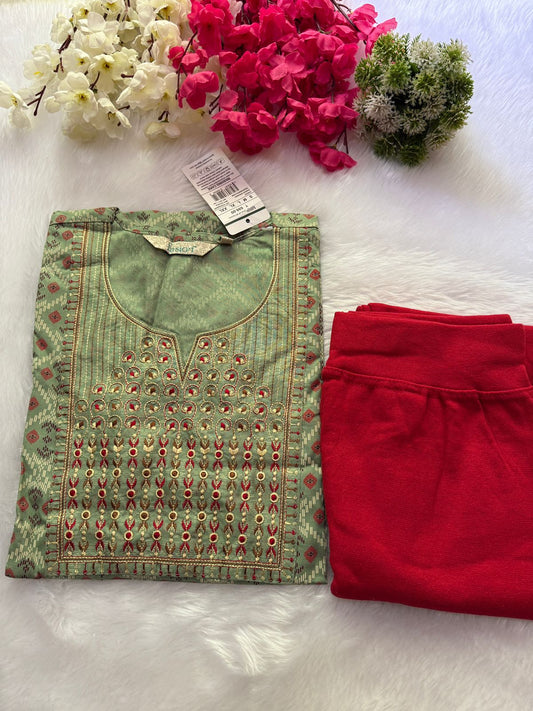 Pocket kurtis with jeggings combo