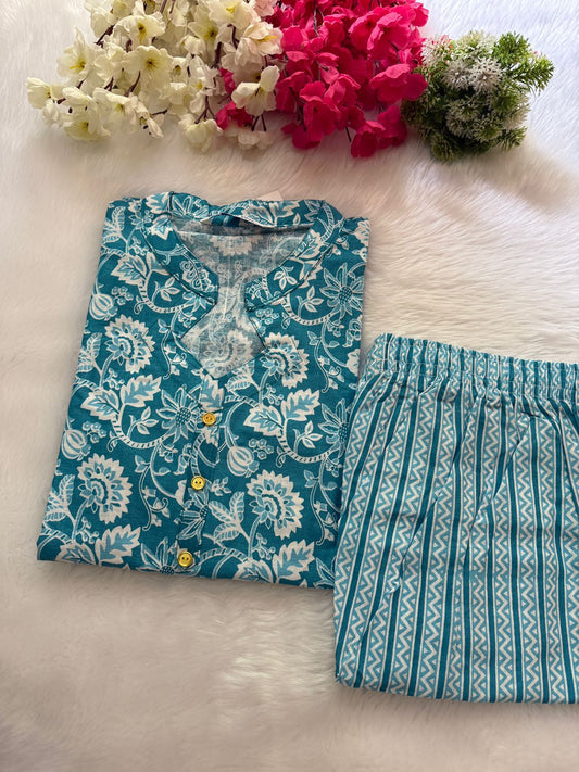 Cotton kurti pant sets