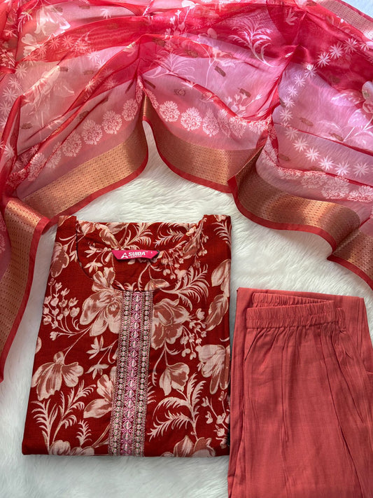 Kurti pant duppata sets