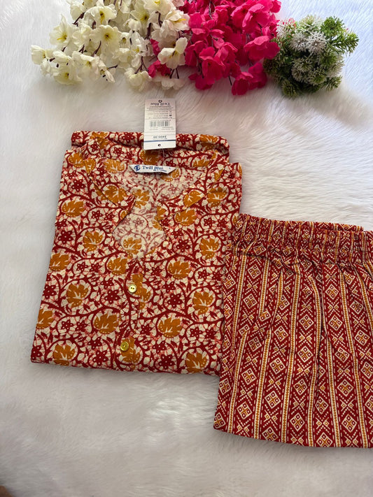 Cotton kurti pant sets