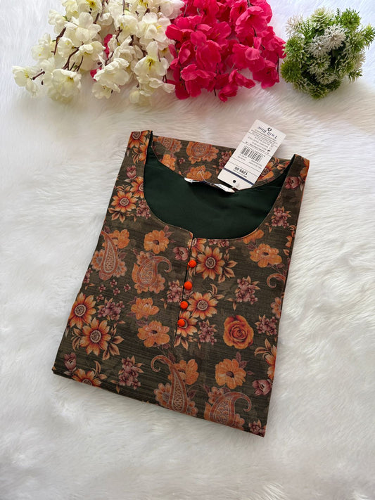 Silk tissue Kurtis